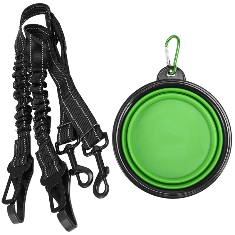 

Ремень безопасности для собак, 2 в 1, ремни безопасности для собак, 2 упаковки, ремни безопасности для домашних животных, регулируемые ремни б...