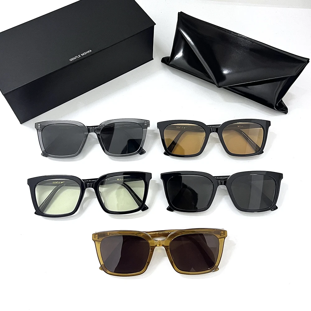

Korea Brand GM Designer MILL sunglasses For women men Vintage Female Acetate GENTLE sunglasses Polarized UV400 Sunglasses