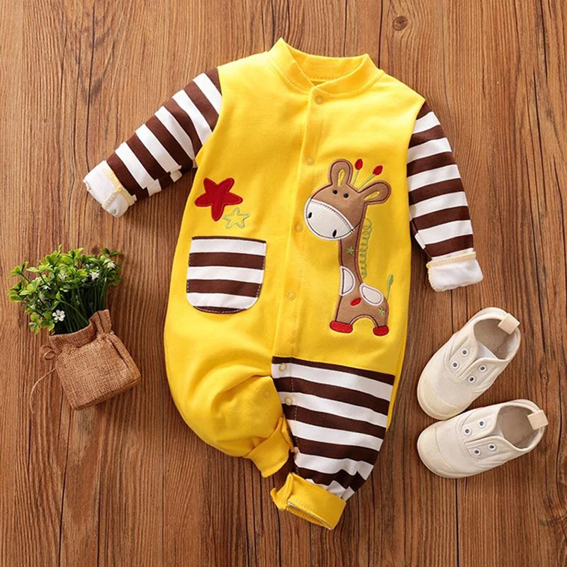 

Giraffe Animal Printed Rompers Infant Newborn Baby Romper Baby Girls Boys Spring Autumn Long Sleeve Jumpsuit Outfits For babies