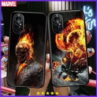 ghost rider marvel clear phone case for huawei honor 20 10 9 8a 7 5t x pro lite 5g black etui coque hoesjes comic fash design