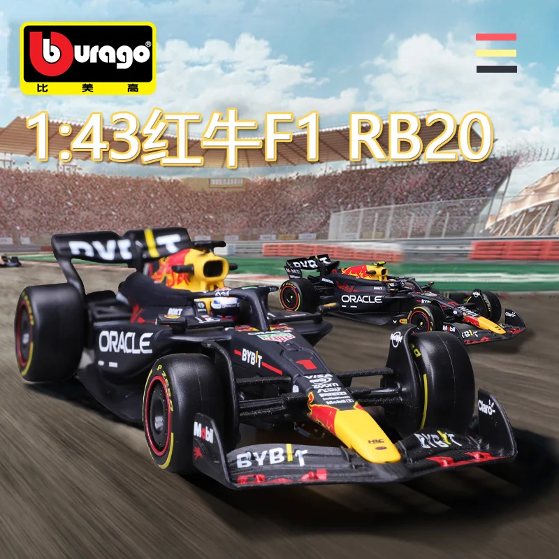 Новый 1:43 Bburago Red Bull RB20 в твердом переплете F1 2024 # Max Verstappen 11 Модель Sergio Perez Alloy Formula 1