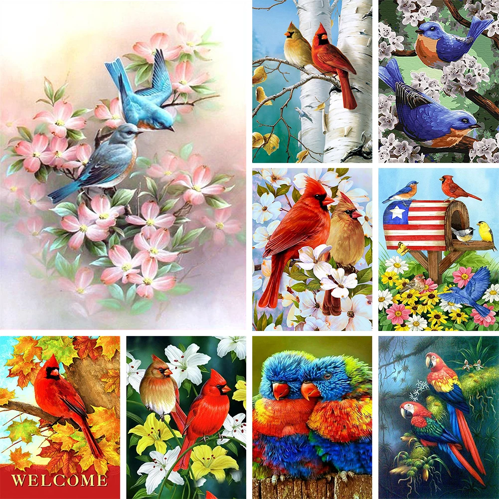 

Алмазный рисунок 5D, Круглая Мозаика «сделай сам», серия птиц, Набор для творчества, Декор для дома, офиса, гостиной, спальни