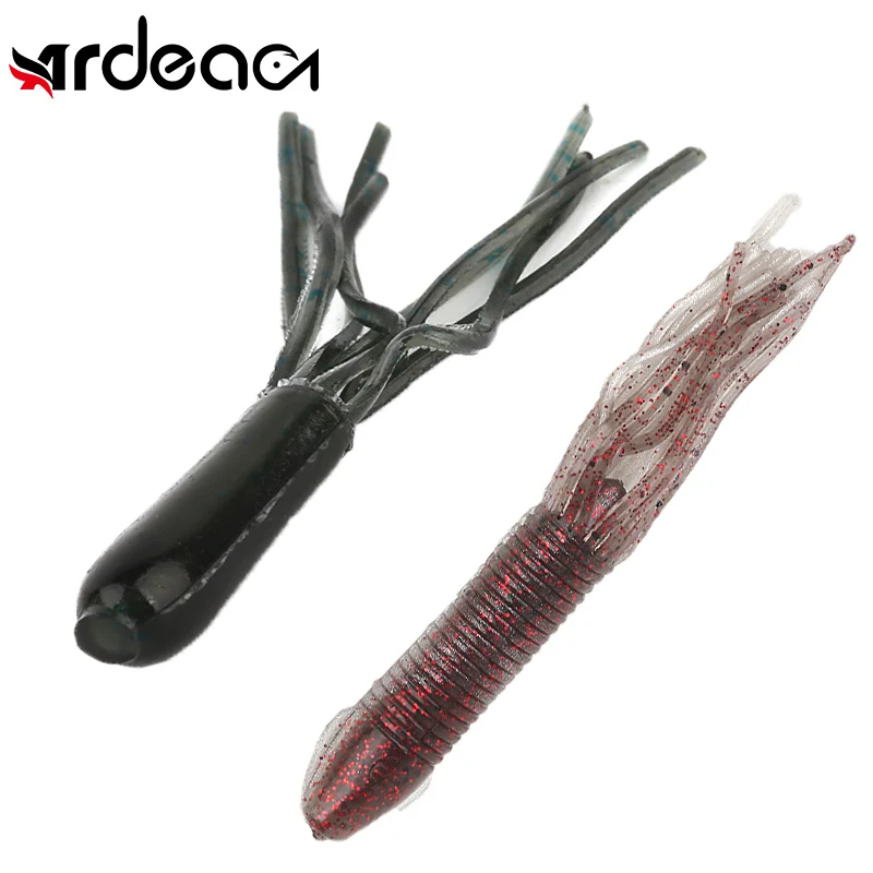 

ARDEA Tubular Soft Lures 45mm/124mm Silicone Maggot Tube Worm Stick Fishing Lure Artificial Easy Shiner Shad Sinker Backslide