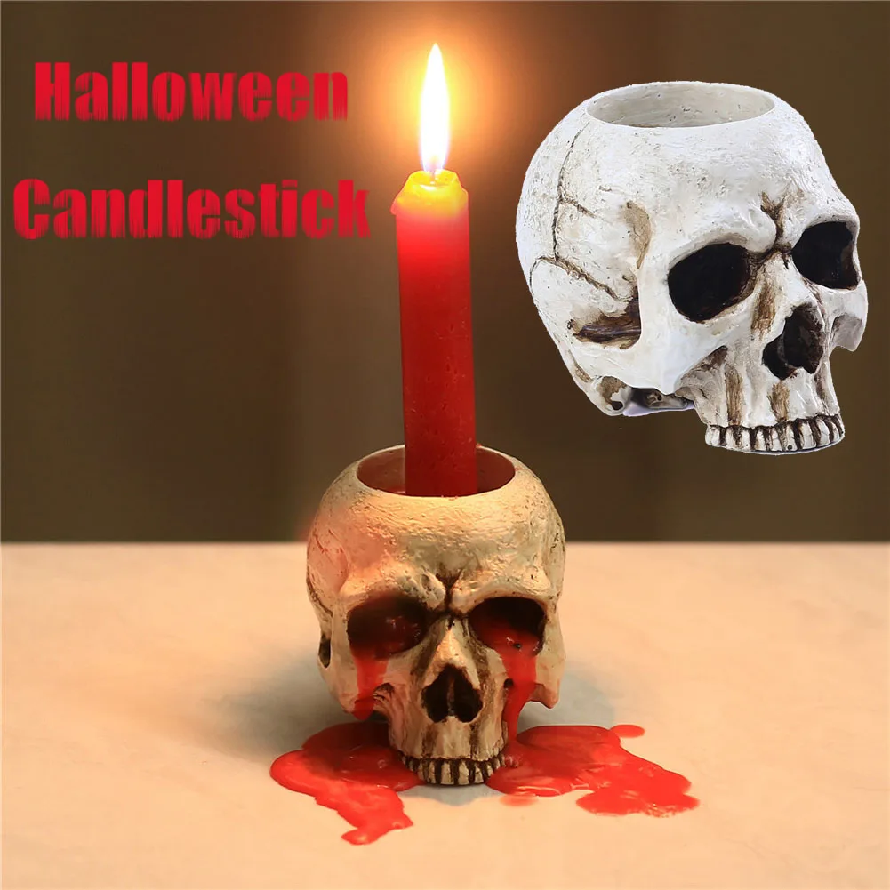 Candelabrum Dinner Skeleton Ornament Halloween Decorations For Home Tabletop Decor Props