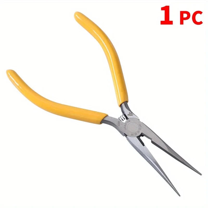 Прецизионные плоскогубцы из углеродистой стали 6.5 дюймов желтые