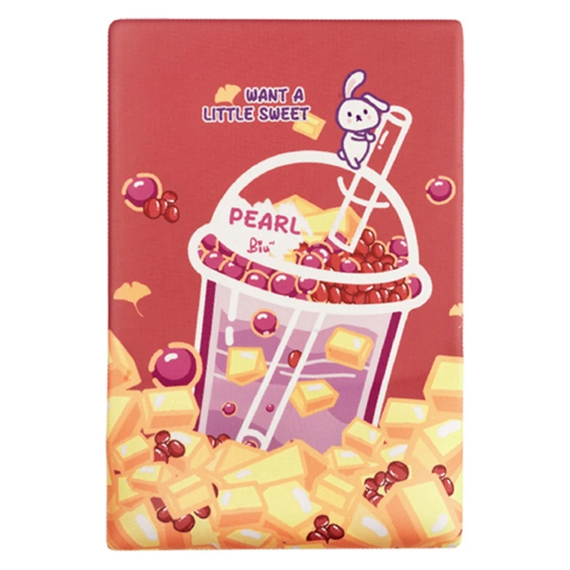 

Cartoon Milk Tea Mouse Pad Wrist Support, for Office and Home