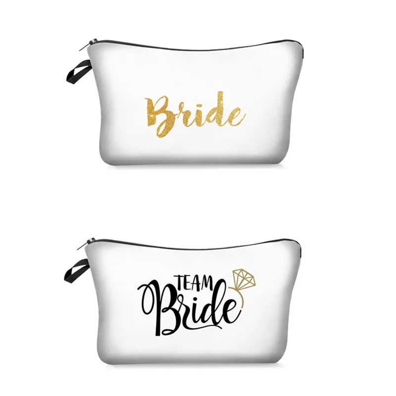 

Bridesmaid Gift Bride Cosmetic Bag Bachelorette Party Team Bride Bridal Shower Party Bridal Hair Accessories Wedding Decoration