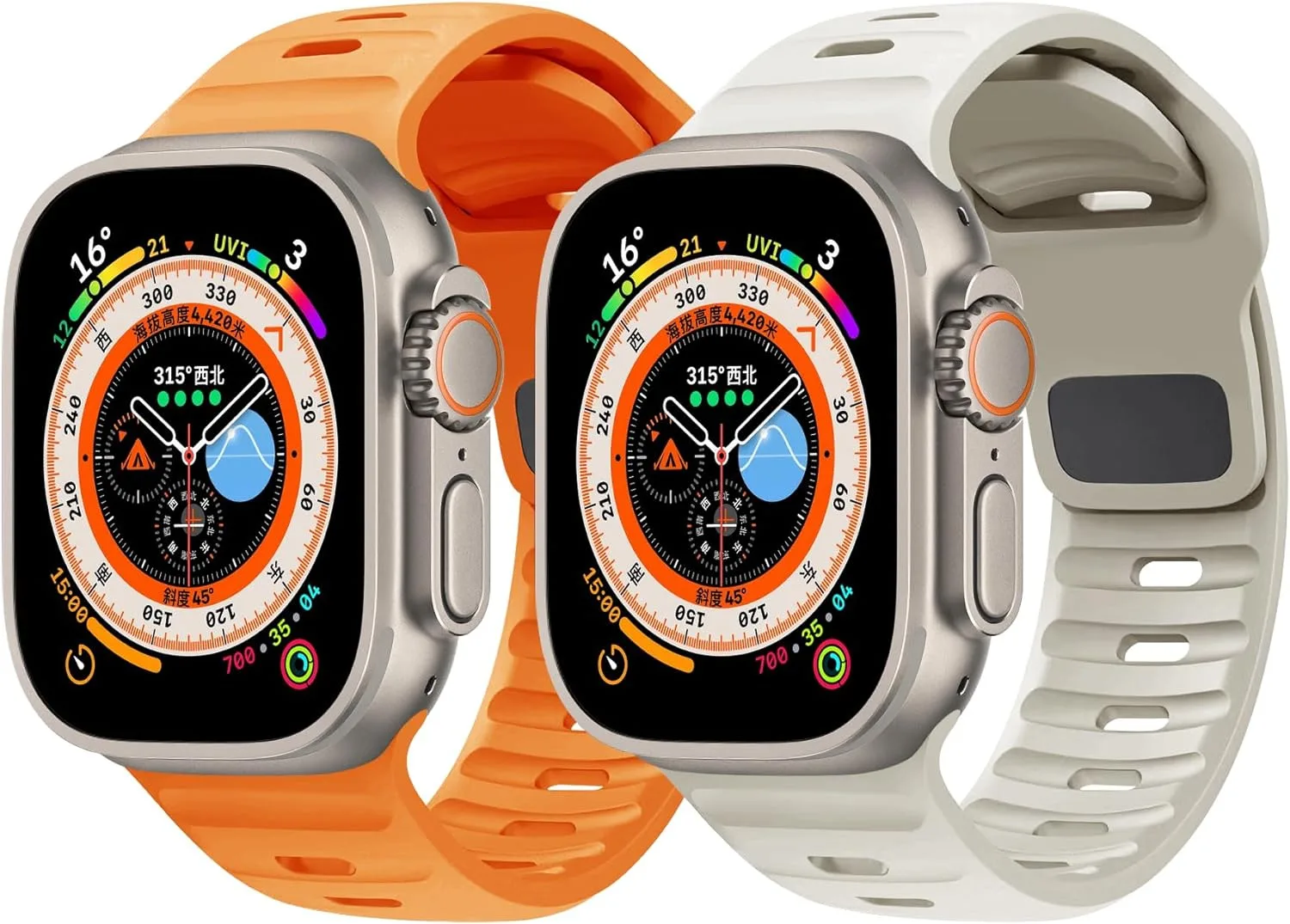 Силиконовый спортивный ремешок для часов Apple Watch Ultra 2 и iWatch ...
