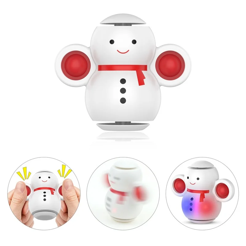 

New Antistress Popping Fidget Toys Anti Stress Spinner Toys Whirl Light Silicagel Snowman Kawaii Push Bubble Kids Gifts