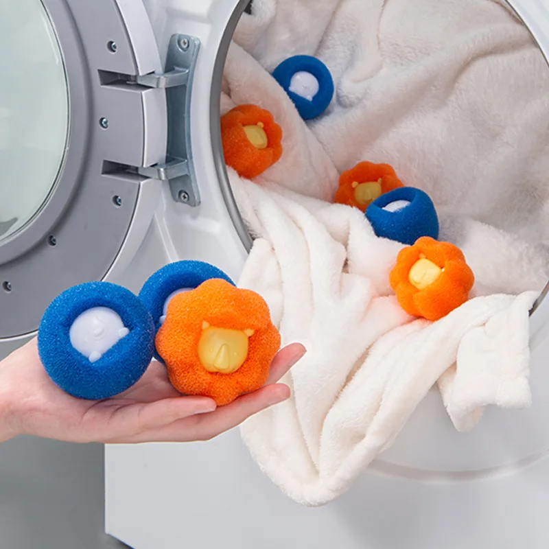 

6pcs/Set Magic Laundry Ball Reusable Anti-winding Washing Machine Cleaning Balls Household Remove Dirt Care Sponge Ball