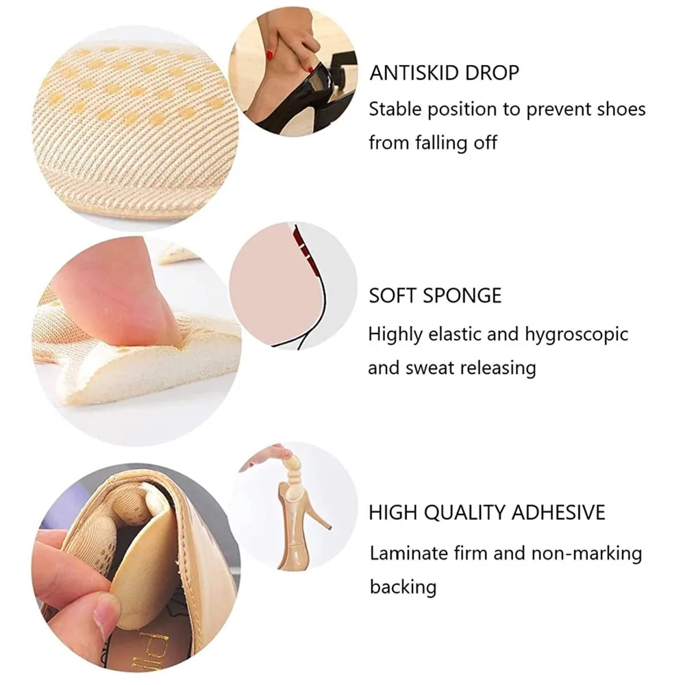 Silicone Insoles for Shoes Women High Heel Pad Adjust Size Heels Pads Liner Grips Protector Sticker Foot Care Insert Shoe Insole