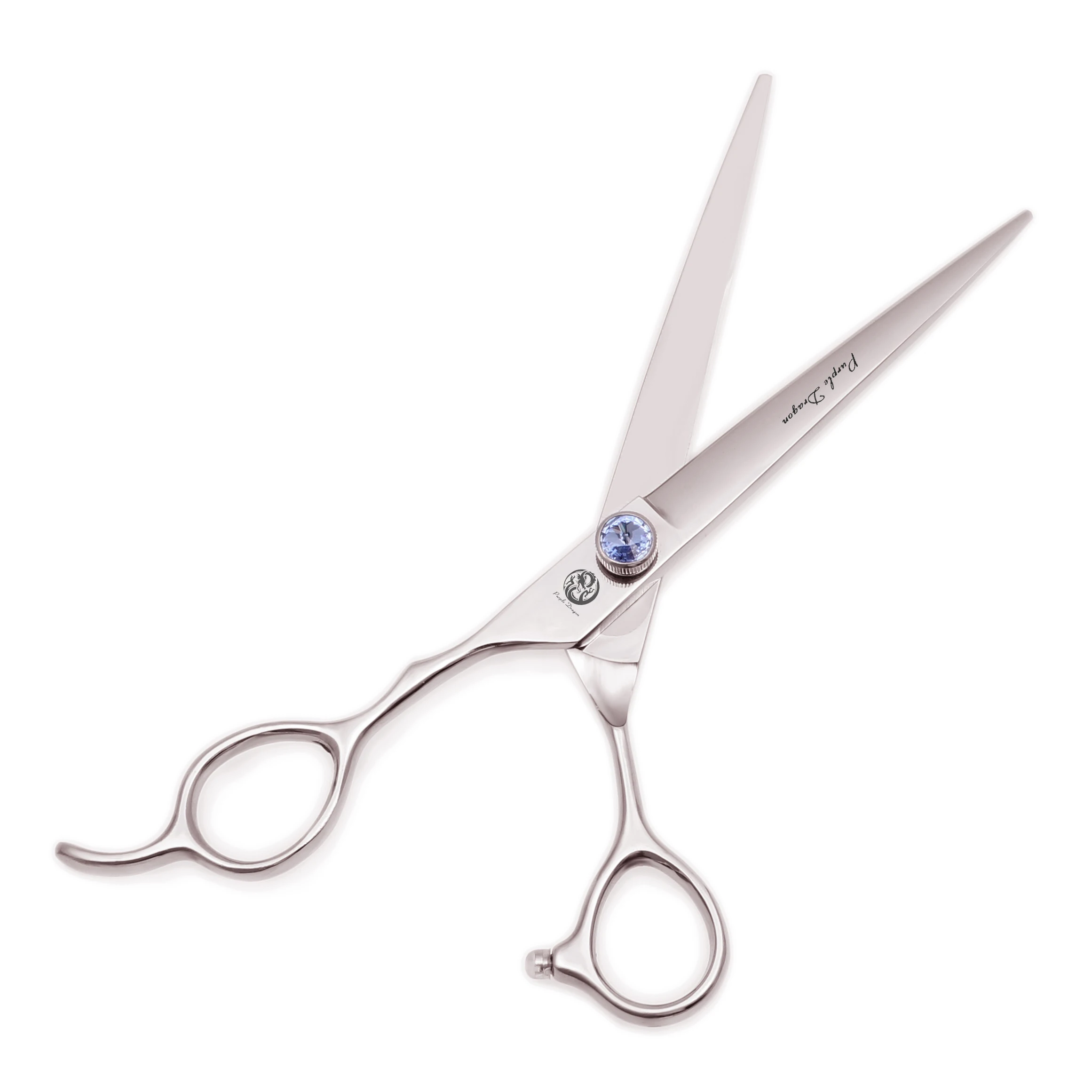 Ножницы для стрижки волос / ножи 7" 7,5" левая рука Фиолетовый дракон JP 440C 8003# Для грумера парикмахера Высокое качество 8003.