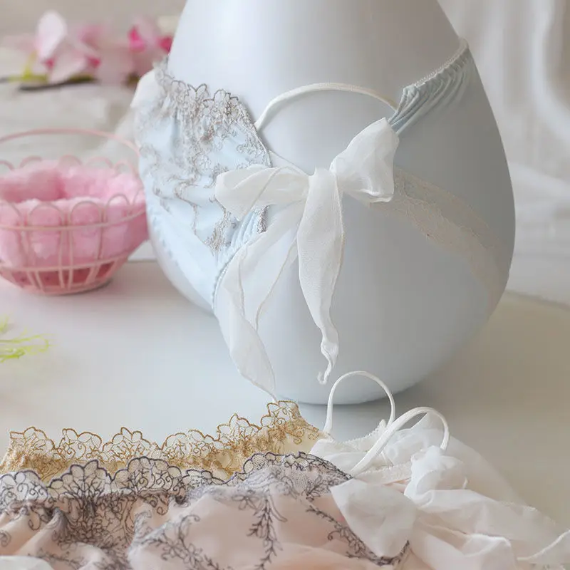 Нижнее белье женские шелковые брюки со средней талией хлопковые трусы с