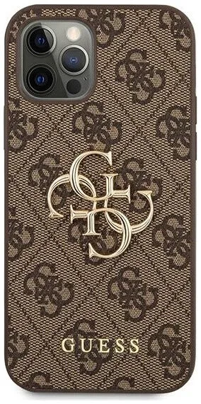 Чехол CG Mobile Guess PU 4G Big metal logo Hard для iPhone 12/12 Pro цвет Коричневый |