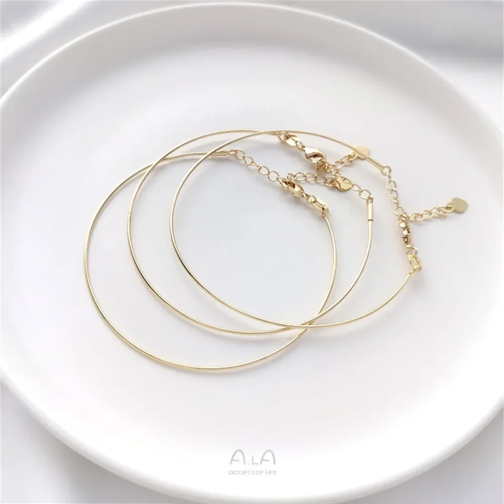 14-каратное золото медная проволока тонкий браслет ручной работы сделай сам из