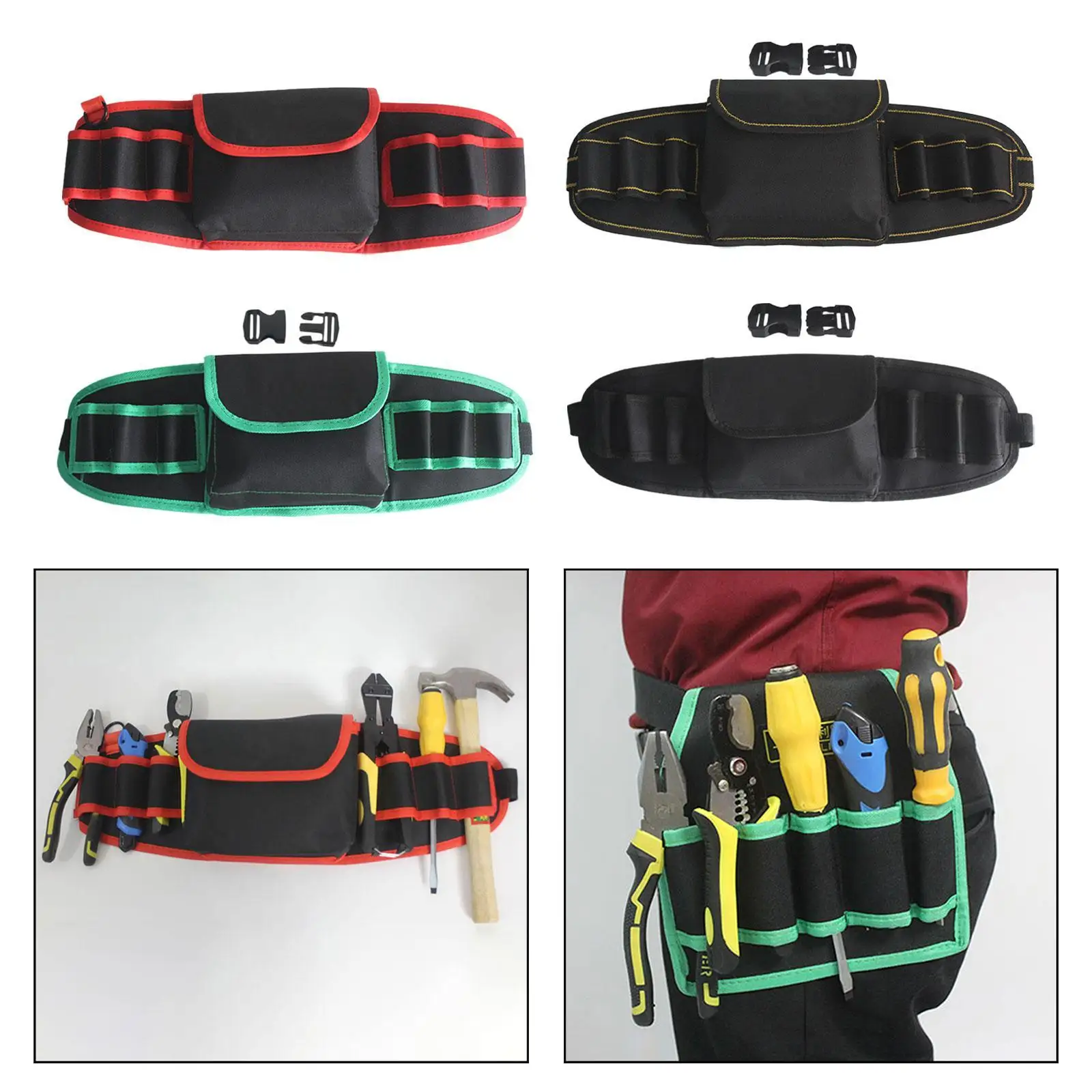 Ремень для инструментов сумка с несколькими карманами регулируемая из ткани