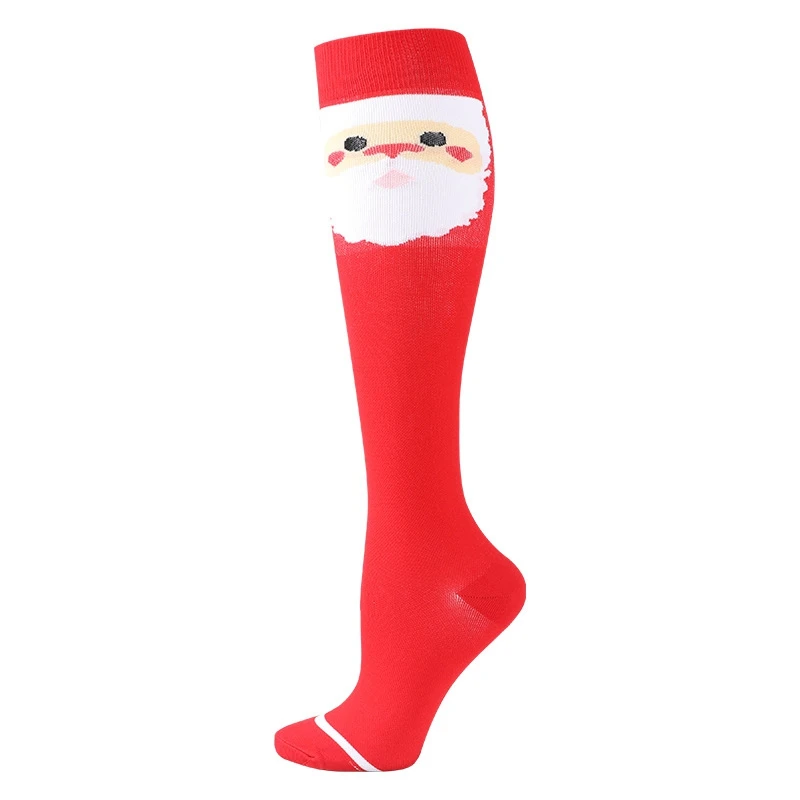 3pcs Printing Elasticity Keep Warm Christmas Stocking Sweat Absorption Breathable Unisex Compression Socks Sports Pressure Socks
