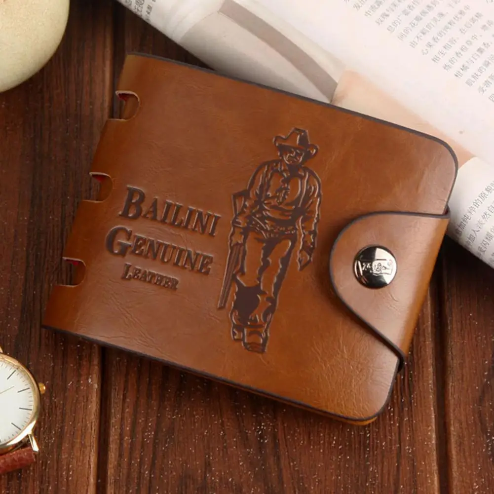 

Men Wallet Bifold Compact Faux Leather Bifold Faux Leather Wallet for Men