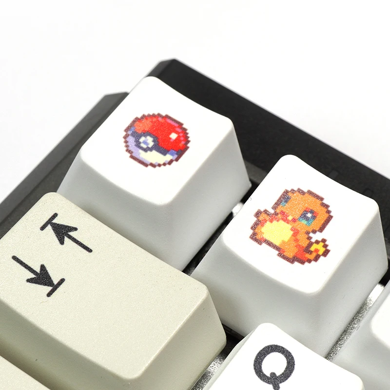 

Pokemon Keycap Store Pixel Wind Card Anime Pikachu Charizard Blastoise Bulbasaur Poke Ball Creative PBT Mechanical Keyboard Cap