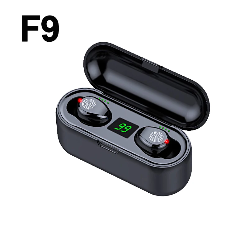 

F9 Bluetooth Headset 5.0 TWS Touch with Power Display in-ear true wireless digital display e-sports game earphone