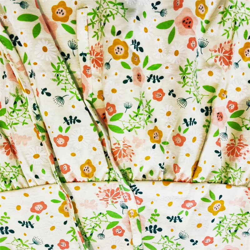 Women's Cotton Nightdress Sexy Flower Lace Nightgown O-Neck Full Sleeve Cute Summer Casual Nightwear Fashion Clothes Big Size