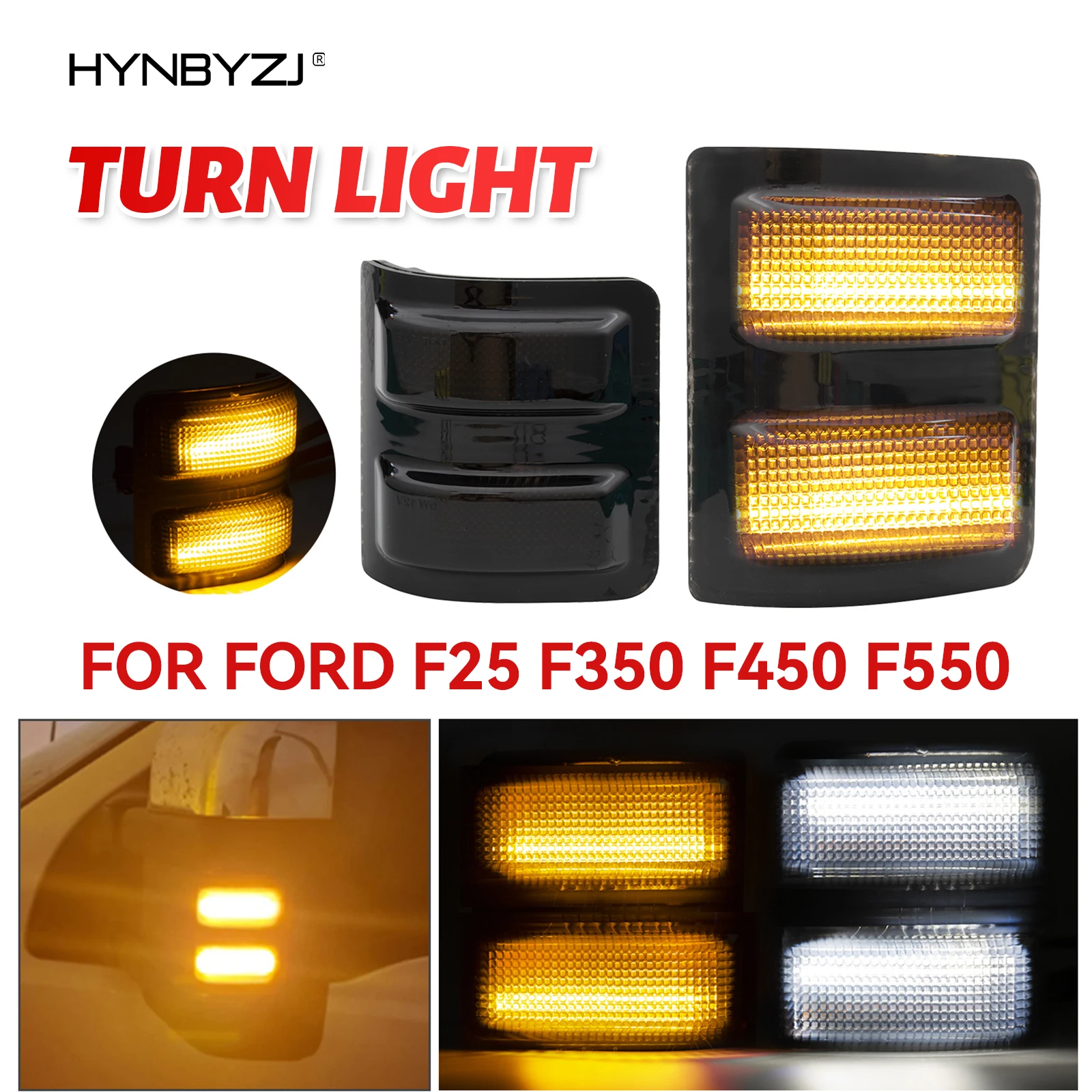 

HYNBYZJ 2 шт. Ford боковой зеркальсветильник светодиодный свет s светильник Тель поворота для Ford F250 F350 сверхмощный 2008-2016 габаритный фонарь