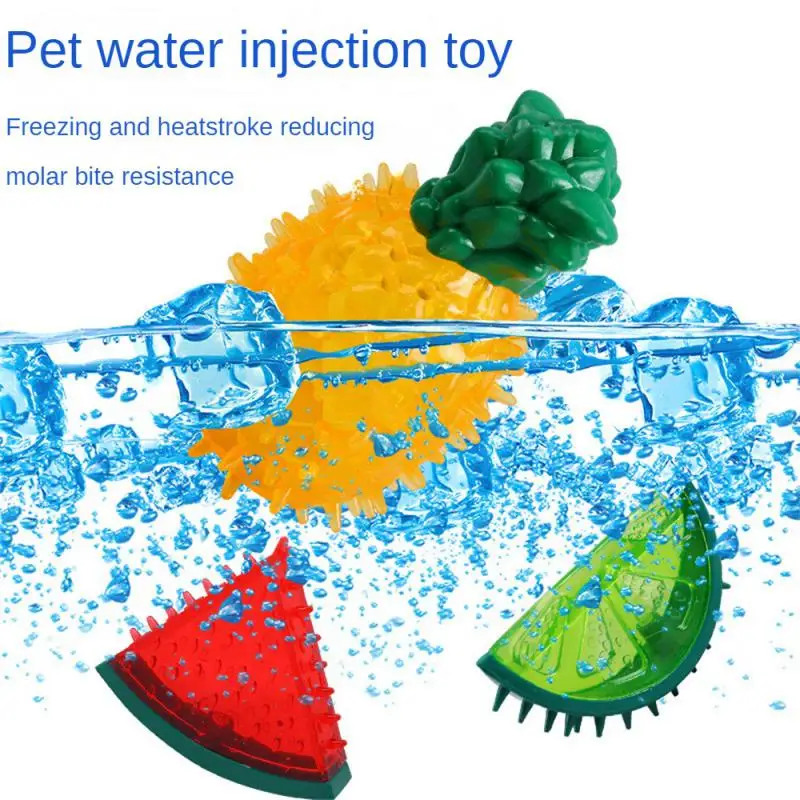Summer Pet Dog Fruit Water-filled Frozen Toy To Cool Down Thirst-quenching Artifact Bite Sound Tooth Cleaning Dog Bite Toy