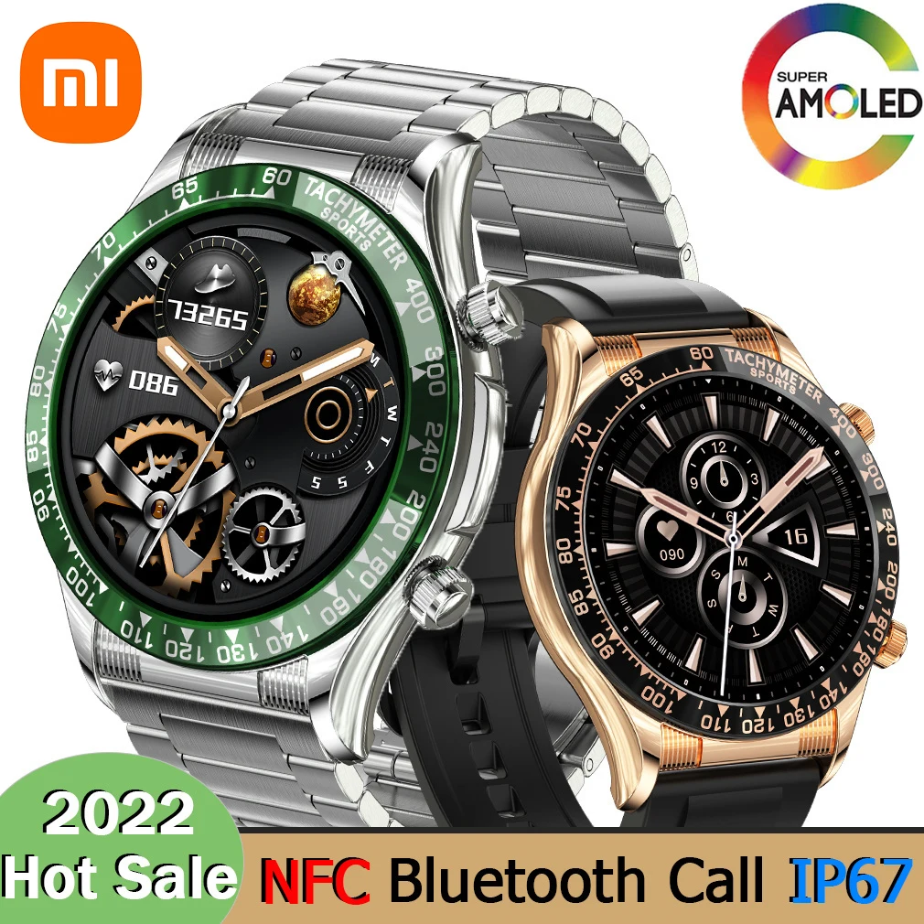 

Смарт-часы Xiaomi mi мужские, NFC, 46 мм, Amloled, сенсорный экран