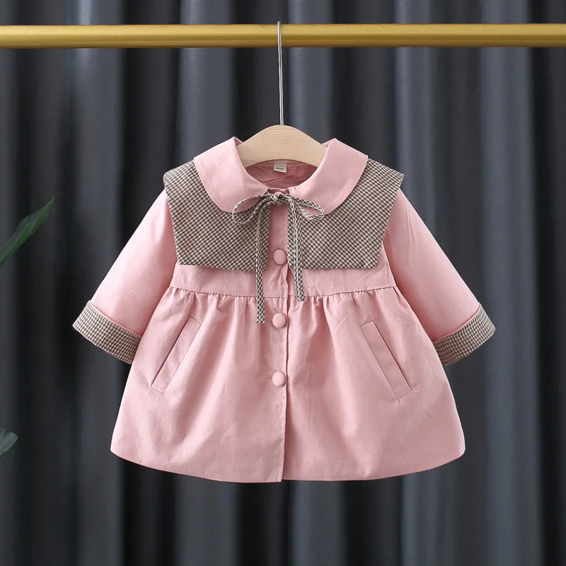 

Girls Fashion Windbreaker Spring Autumn Children Cotton Outerwear Coats Clothing For Baby Toddler Jackets Outfits Kids Tops 4Y