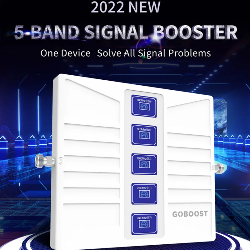 5-полосный усилитель сигнала GOBOOST 2G 4G 800 900 1800 2100 2600 МГц сотовый LTE GSM 3G ретранслятор