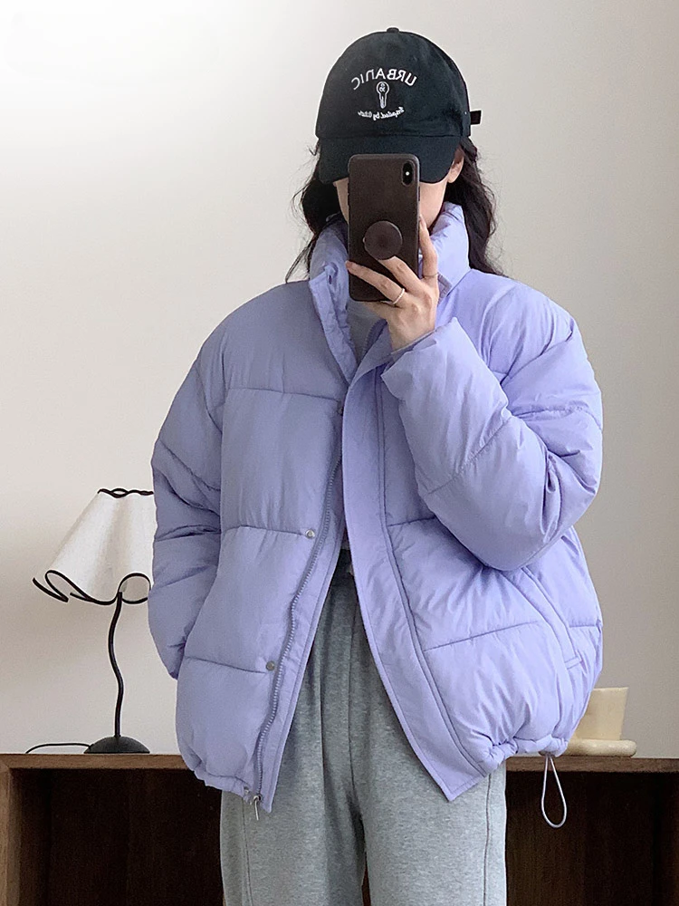 MEILLY DOLPHIN 2023 Short Thick Cotton Padded Puffer Jacket Winter Women Stand Collar Zipper Parkas Women's Coat Winter Outwear