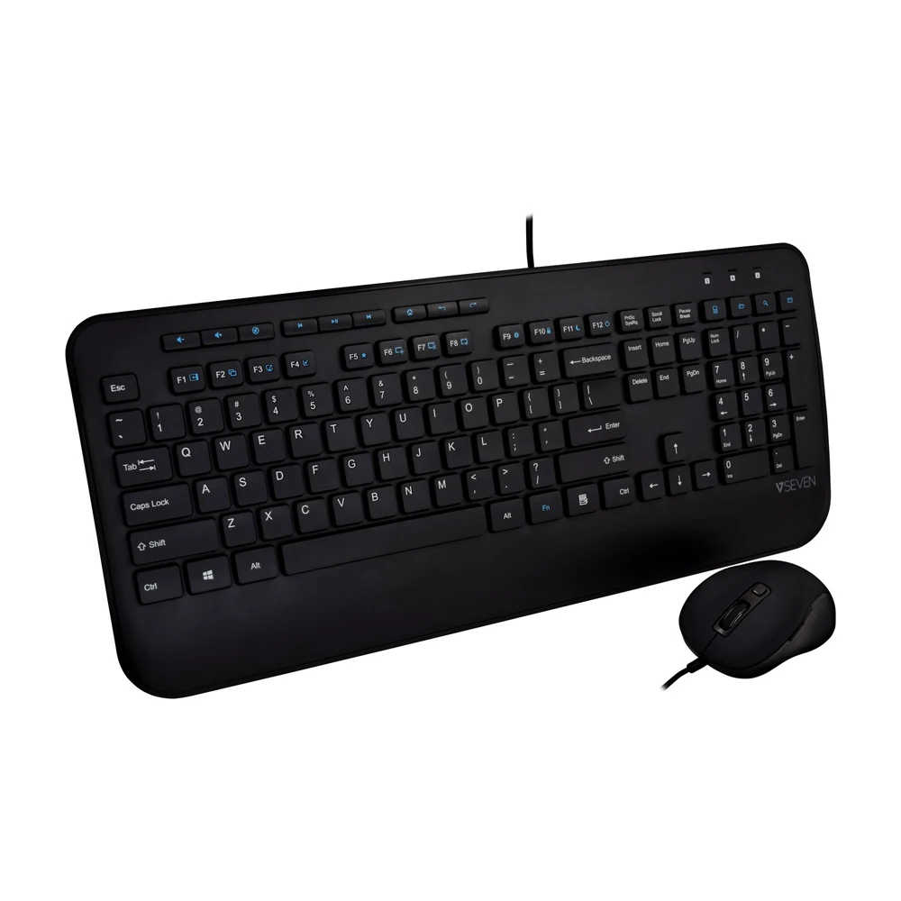 

Full Size USB Keyboard with Palm Rest and Ambidextrous Mouse Combo
