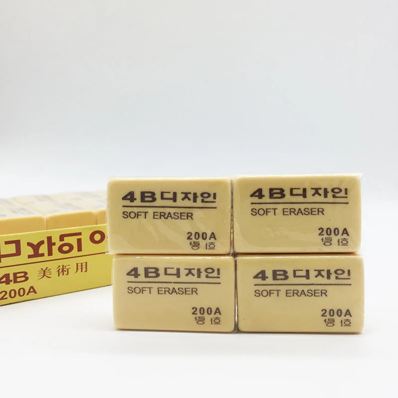 

3PCS Rectangle 4B Earaser for Children's School Supplies 2022 Exam Erasers for Kids Students Japanese Korea Kawaii Stationery