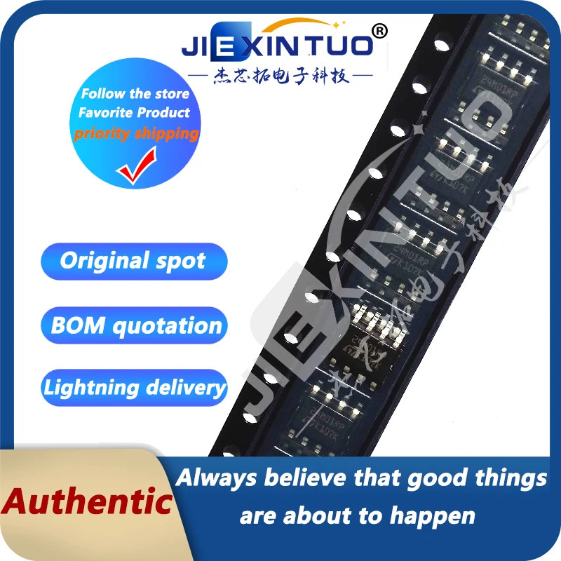 Фонарь 24M01RP IC EEPROM, 1 Мбит, I2C, 1 МГц, 8soic, EEPROM память IC, 1 Мбит, I²C, 1 МГц, 500 ns 8-SOIC