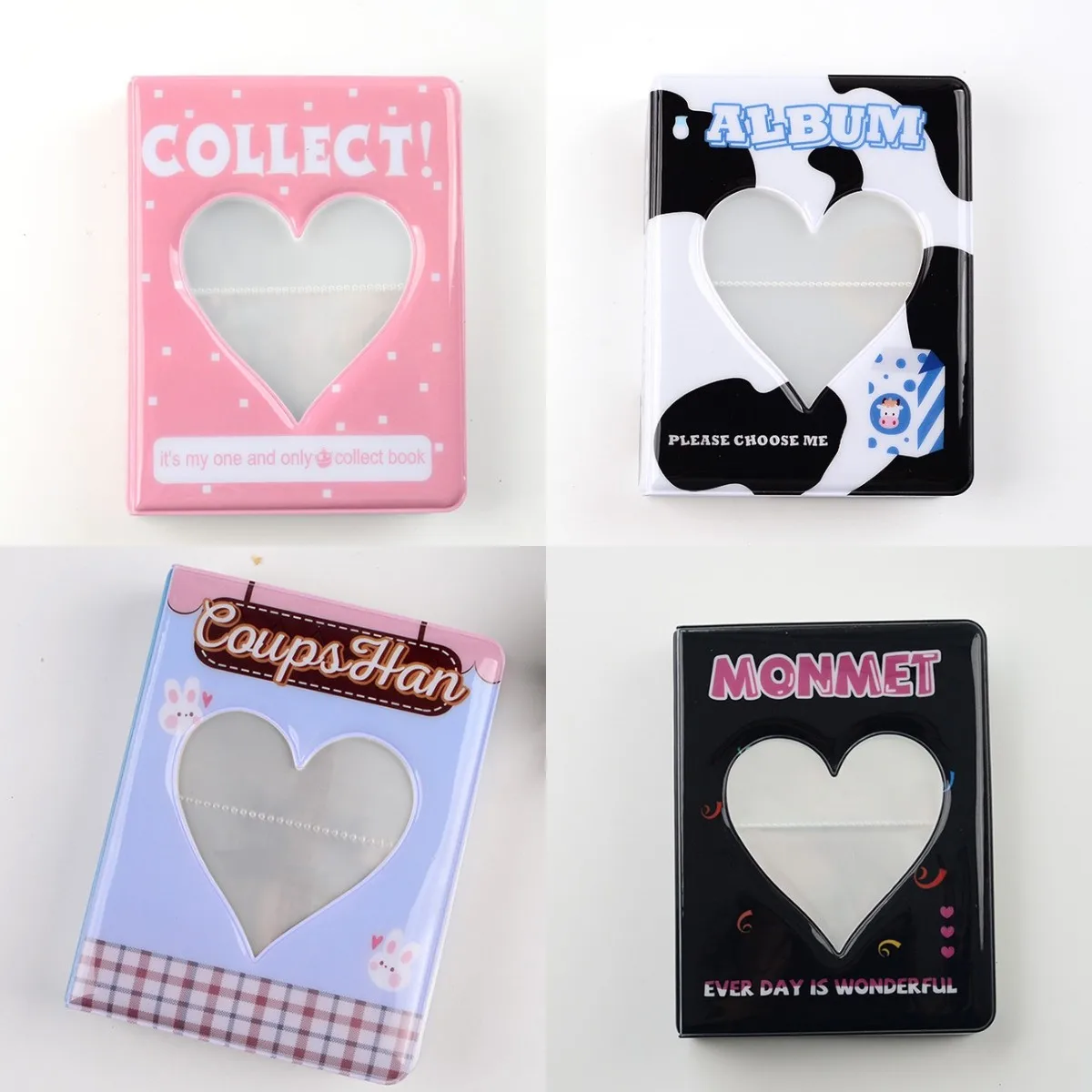 

3 Inches Photo Album Vintage Hollow Love Model mini album 64 Pockets photocard holder Album photo Card Holder Albums for photos