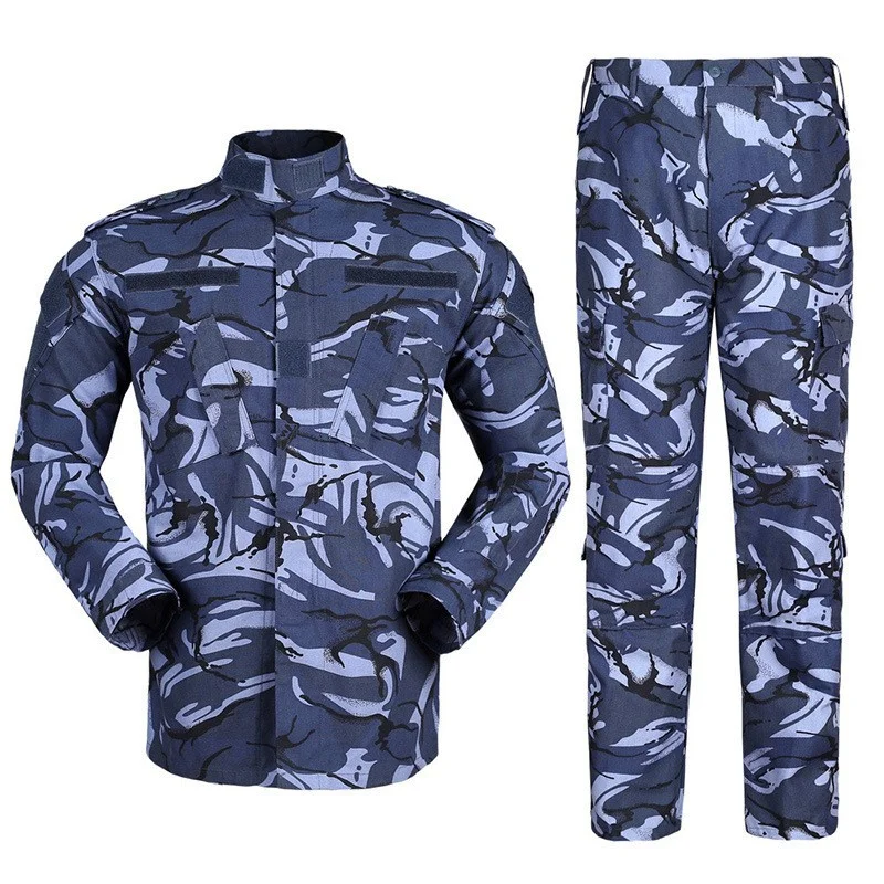 

Camouflage Tactical Clothes Army Fan Field Combat Training Military Uniform Suits Outdoor CS Shooting Wearproof Tops + Pants