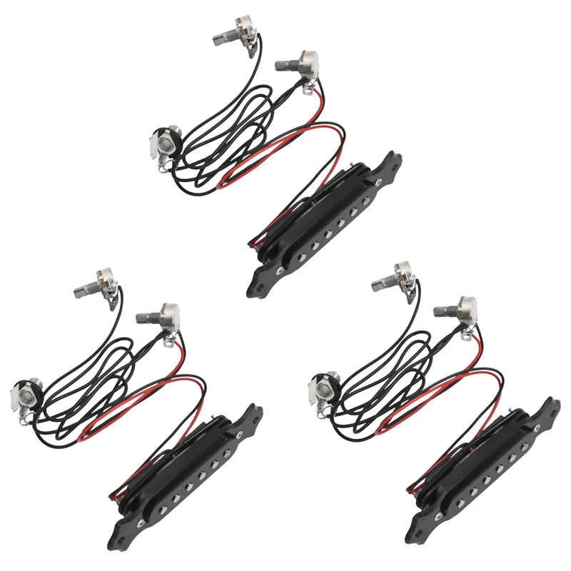

3X Magnetic Acoustic Pickup For Guitar Black