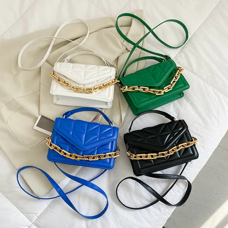 

ABAY Ladies' Trend New PU Bag Fashion Korean Style Chain Handbag Shoulder Messenger Small Square Bag Women's Bag