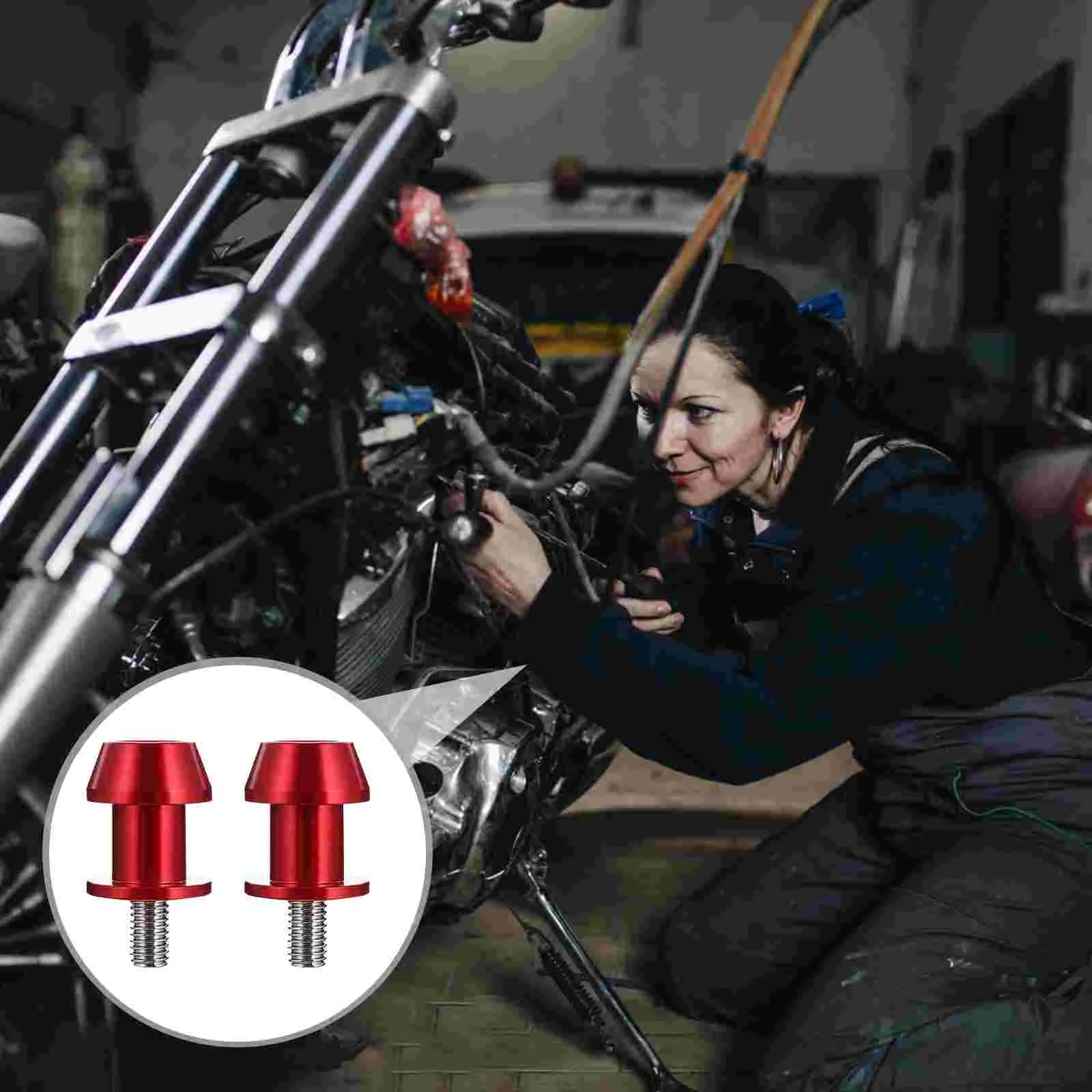 

2PCS Swing Arm Spool Aluminum Ring Rear Lift Screw Stand Screw for Motorbike