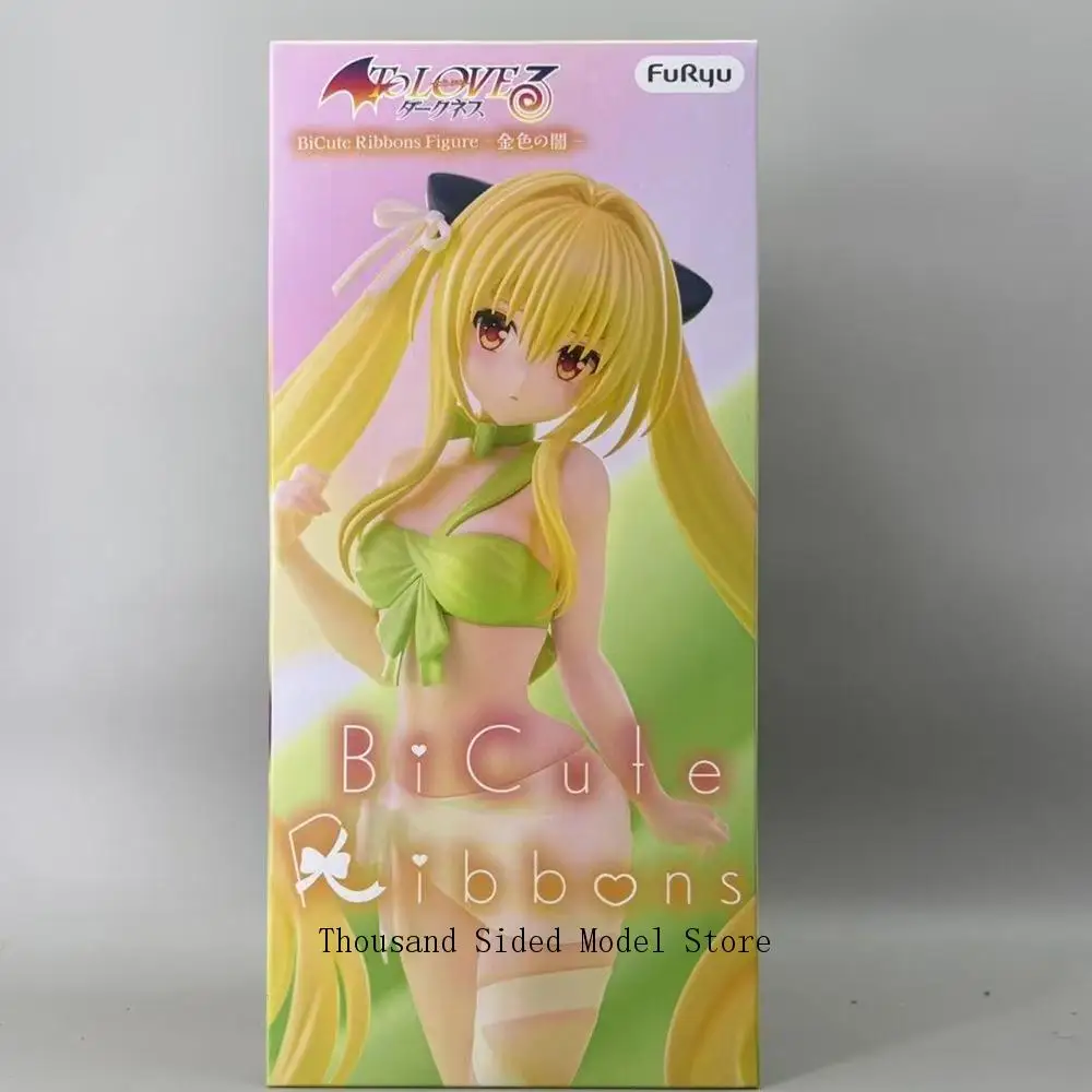 Фото В наличии Оригинальная фигурка FuRyu BiCute Ribbons To LOVEru Darkness Konjiki no Yami, коллекционная модель, подарок на день рождения. №1