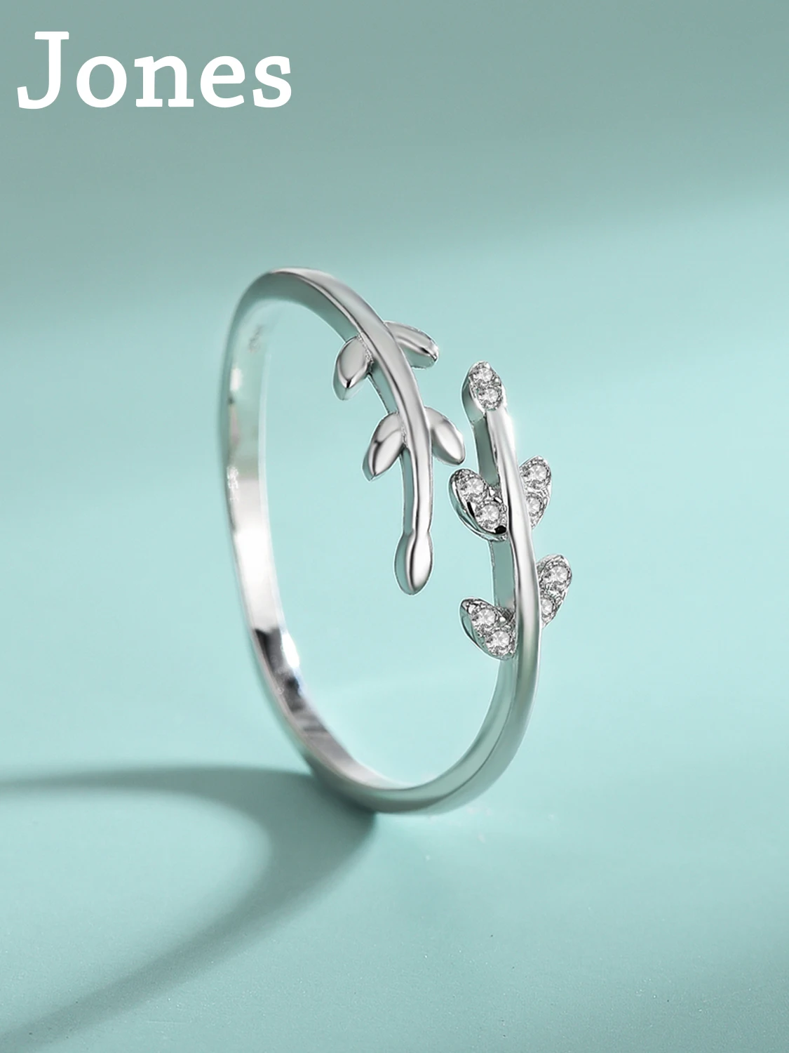 

Europe And The United States Retro Leaves Cross Ring Women S925 Sterling Silver Leaves Vintage Opening Creative New