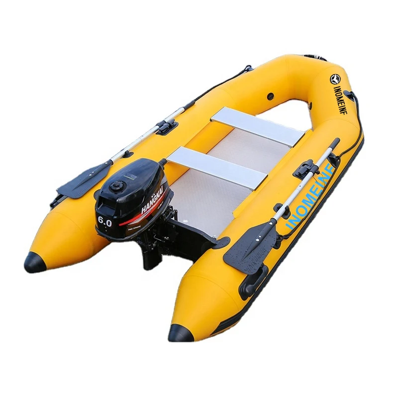 

Fashion design pvc rowing boats kayaks Popular design size 2m 3m 4m Inflatable Fishing Boat With Outboard Motor