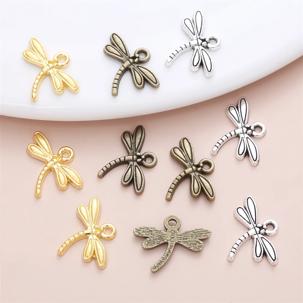 

30PCS Vintage Delicate Dragonfly Charm for Women's Jewelry Making Pendant Necklace DIY Lovly Accessories