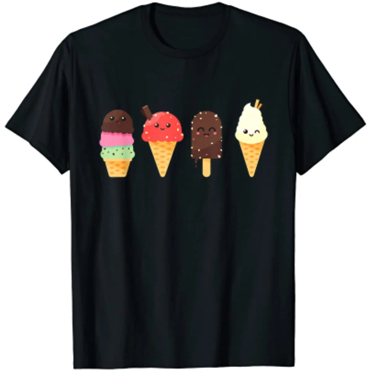 

Cartoon Ice Cream Lover T-Shirts for Summer Men Clothing Casual Cotton Daily Four Seasons Tees Oversized T Shirt S-6XL