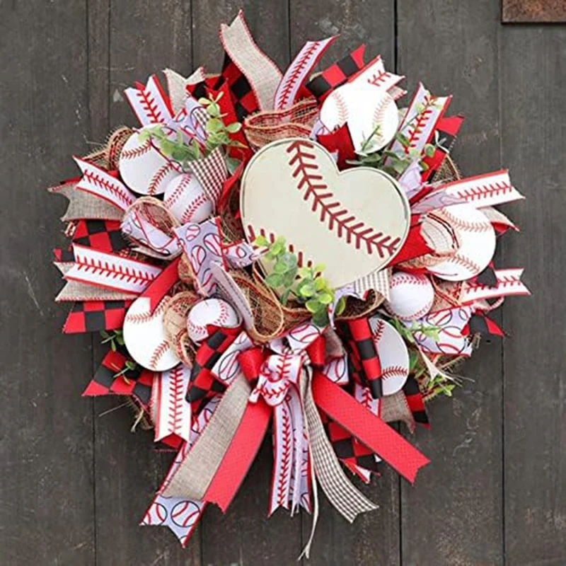 Патриотический венок тканевый патриотический подвесные украшения бейсбольный