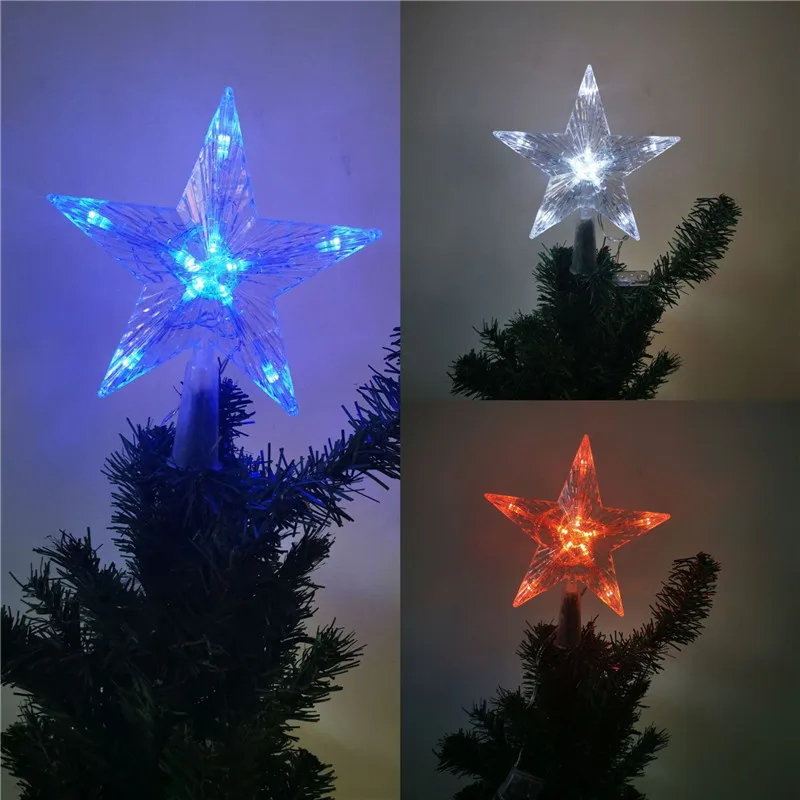 Fairy Lights Led Decoration New Year Five-pointed Star Xmas Tree Top Garland Holiday Lamp Christmas for Home | Освещение