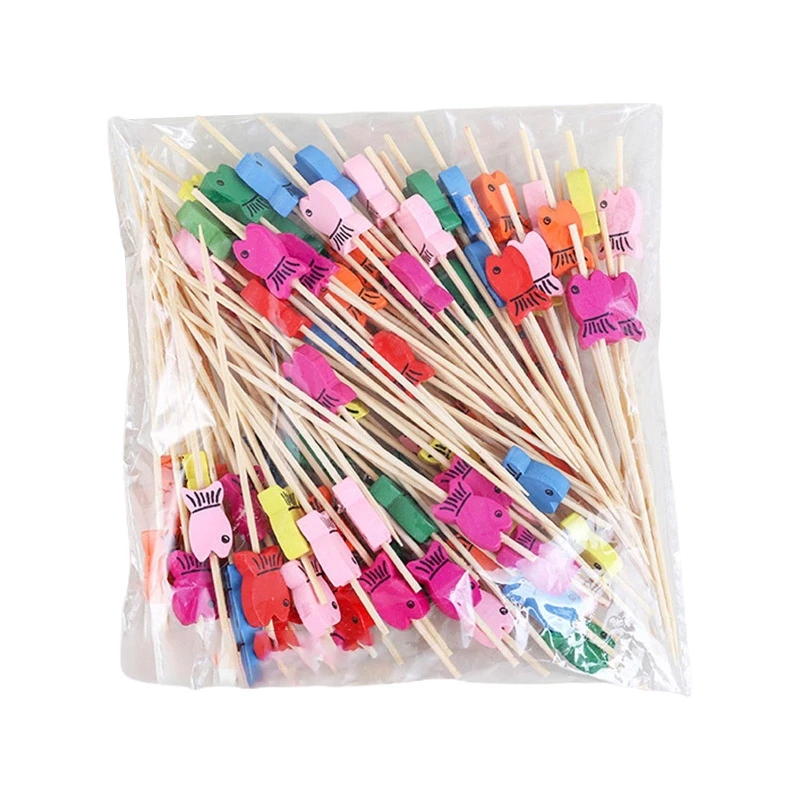 

Food Pick Buffet Cupcake Fruit Forks Party Cake Dessert Salad Sticks Fish Shaped