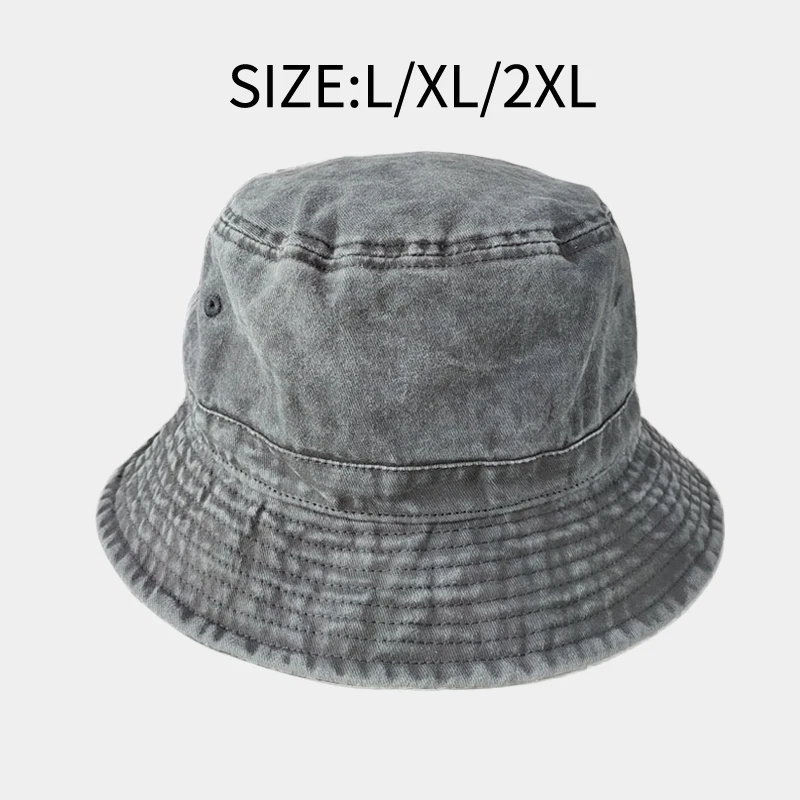 

2023 Big Head Plus Size Bucket Hat for Men Pure Cotton Panama Fisherman Hat Korean Man Women 59cm 60cm 62cm 63cm Sun Hat
