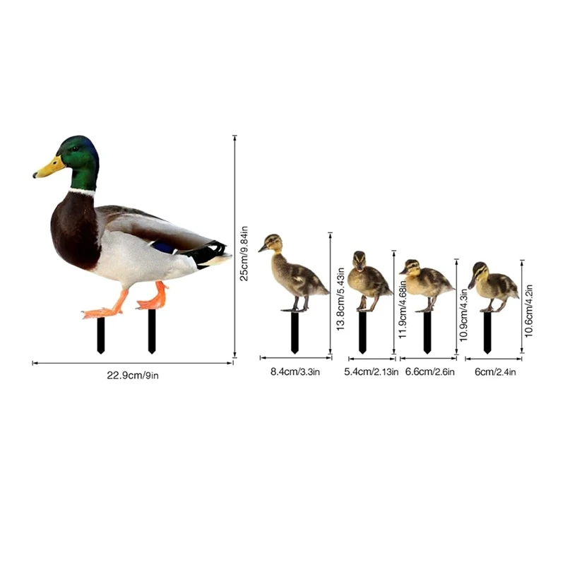Украшение сада акриловая утка садовый кол забавное весеннее украшение уличный