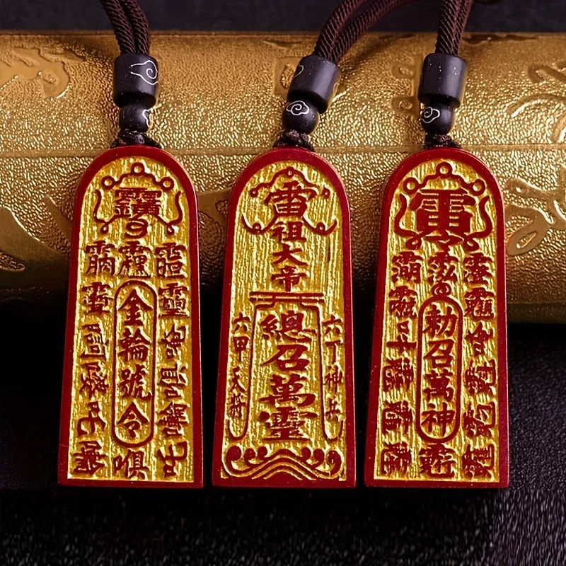 

Cinnabar Five Thunder Token Edict Zhao Wanshen Pendant Bronzing Model